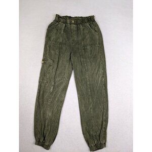 AEROPOSTALE - WOMEN'S GREEN ELASTIC WAIST JOGGER PANTS - CARGO POCKET - SIZE XS